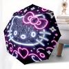 1pc Neon Hello Kitty Cosmic Glow Umbrella with Plastic Handle,Suitable for All Seasons Home Travel Outdoor UmbrellaSanlio566