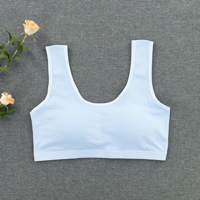 Girls Wireless Sports Training Bra for Students, Developmental Tank Top Kids Tube Top