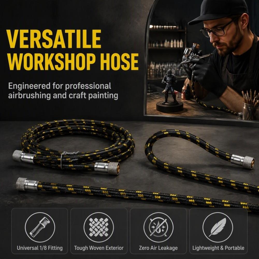 Standard Connector Air Compressor Hose 1/8" Fitting Airbrush Air Hose  Body Paint Makeup