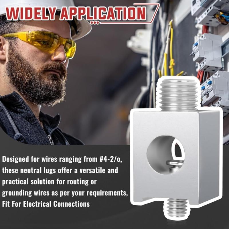 Fast Installation Terminals Block High Conductivity Aluminum Grounding Terminals Lug for Circuit Breaker Connections