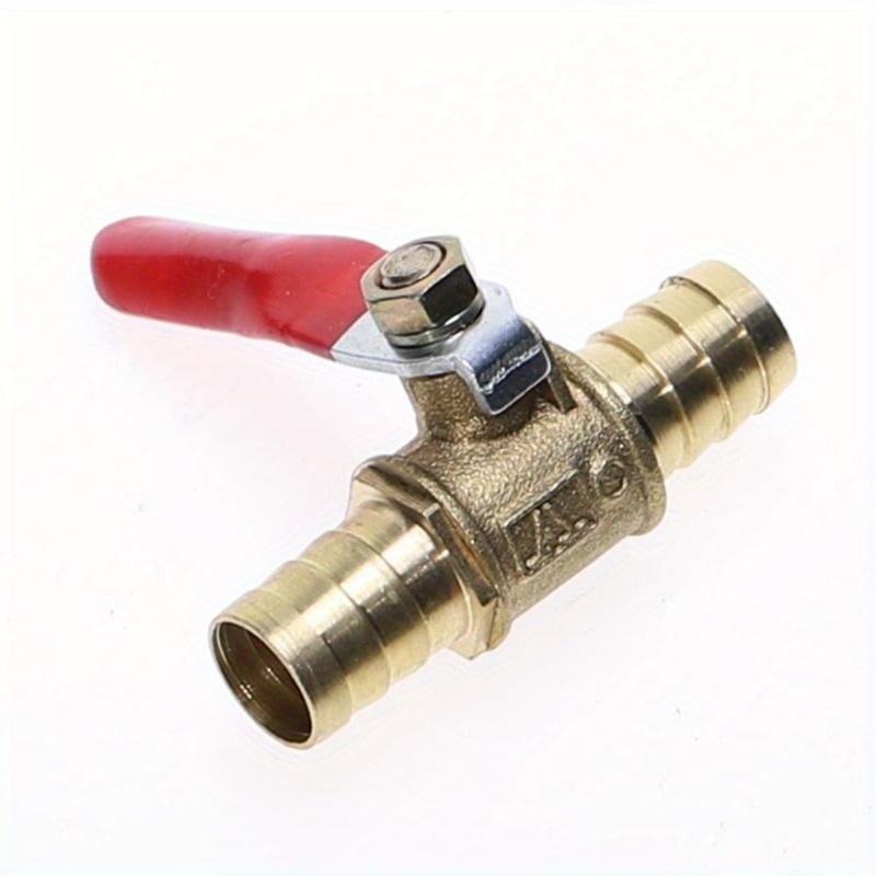 4pcs/set 6mm-8mm-10mm-12mm Hose Barb Inline Brass Water Oil Air Gas Fuel Line Shutoff Ball Valve Pipe Fittings