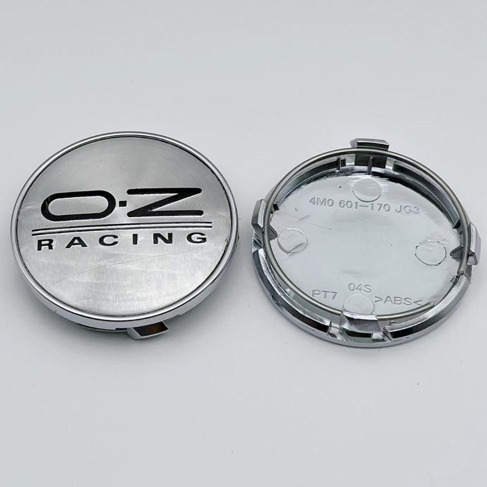 4 Stück 61MM ( 56MM Innendurchmesser) Auto-Radnabendeckel Mit O.Z OZ Racing Logo Plakette Räder Nabenkappe Felgennabenkappe Abdeckung Ersetzen Auto Zubehör