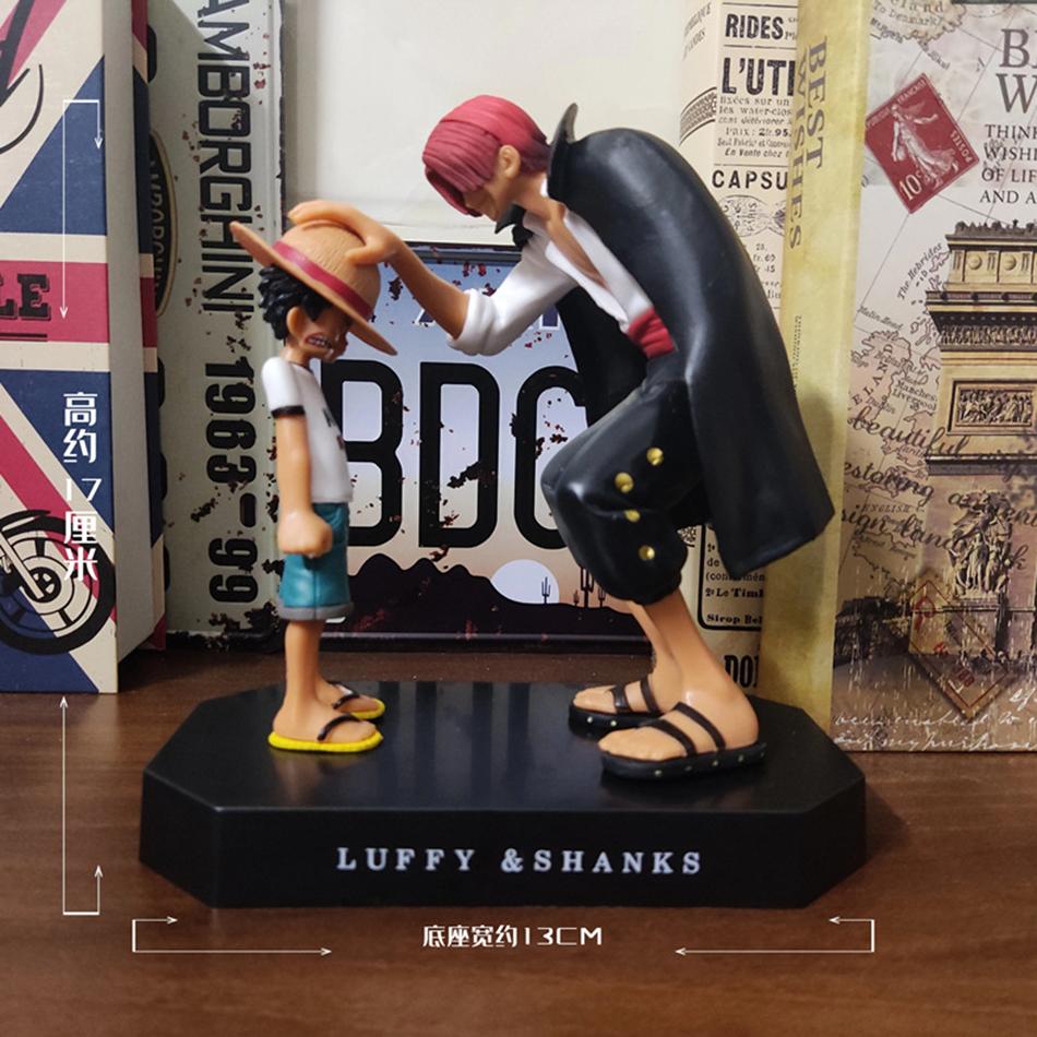 18 cm große One Piece Anime-Figur: Vier Kaiser, Shanks, Strohhut-Luffy, Actionfigur, One Piece Revible Moment Figur