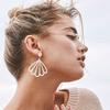 Trendy Fan-shaped Geometric Earrings For Women Stylish And Chic Fall 2021 Fashion