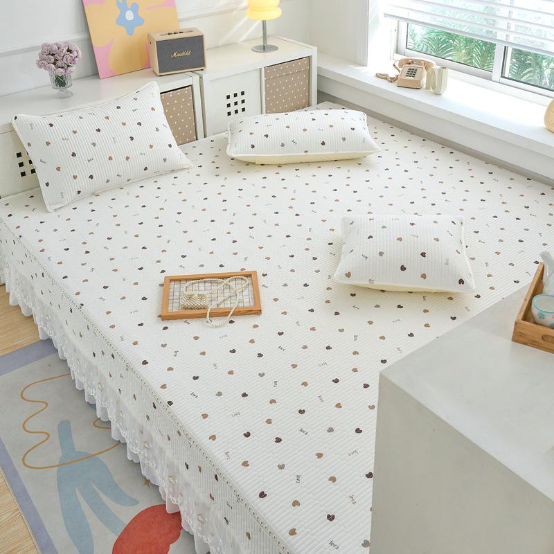All-Season Pure Cotton Quilted Duvet & Non-Slip Kang Bed Cover Set