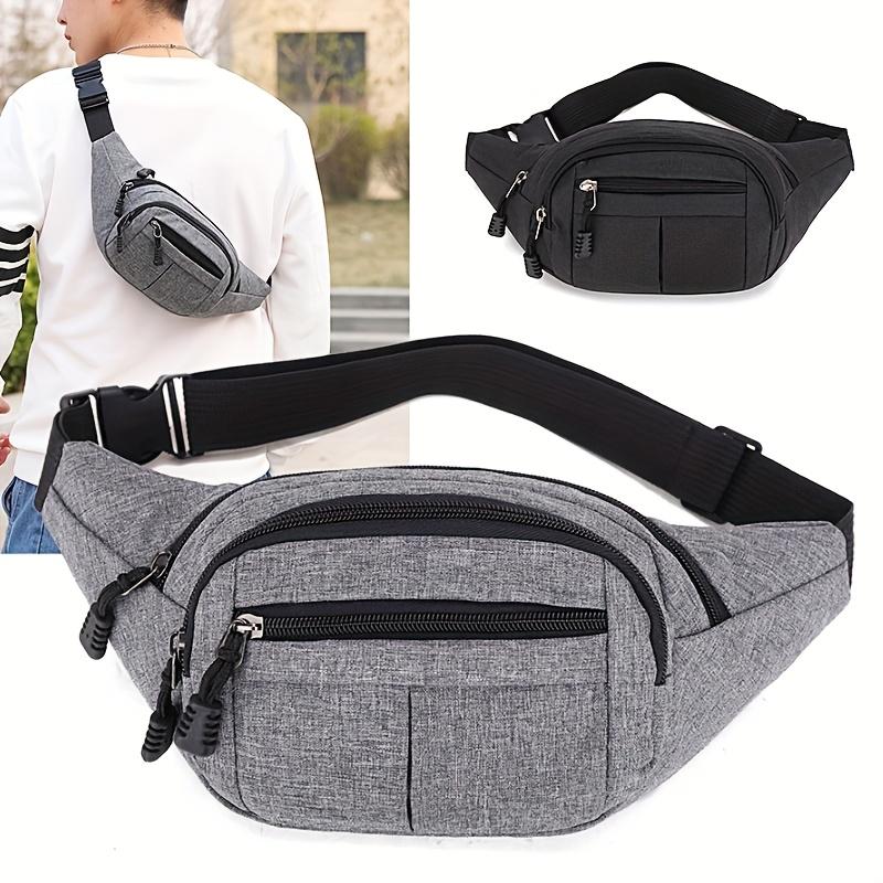 Unisex Waist Bag with Adjustable Strap Large Capacity Crossbody Chest Pack, Lightweight & Durable for Cycling, Running, Gym, Zipper Closure
