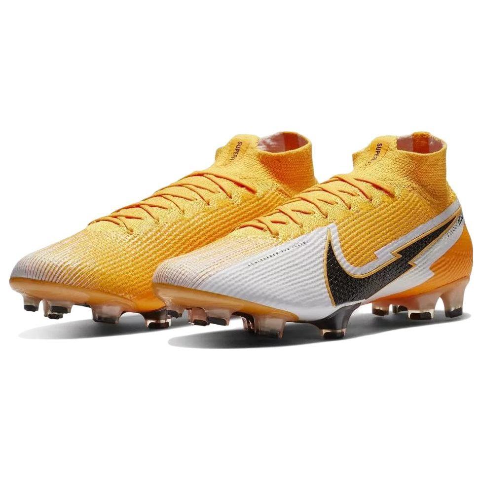 Nike Mercurial Superfly 7 Elite FG Laser Orange Unisex Turnschuhe Weiß Schwarz AQ4174-801