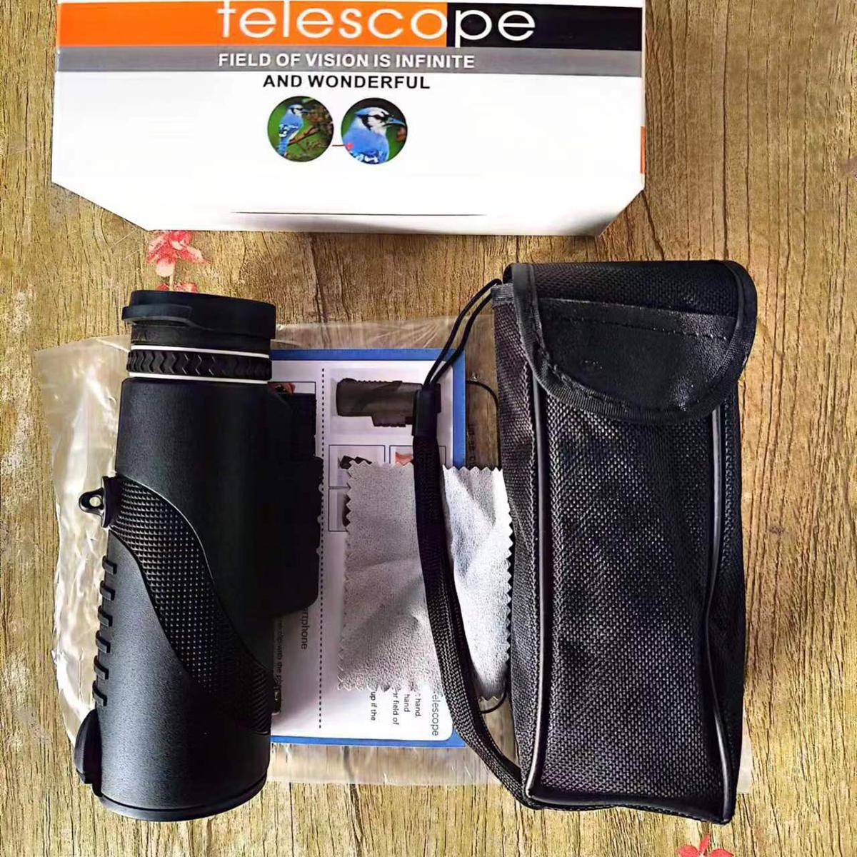 

Монокулярний телескоп 40x60 HD Монокуляри для дорослих BAK-4 Prism і монокуляр високої потужності FMC для смартфонів Компактний портативний чорний