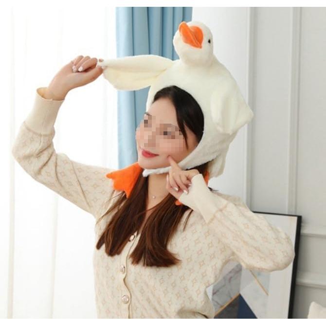 [DOKiDOKi] Duck Duck Bird Cute Moe Cosplay Transformation Hat Mask Head Headgear Stuffed Animal Costume Skit Halloween Swan 3820 4211