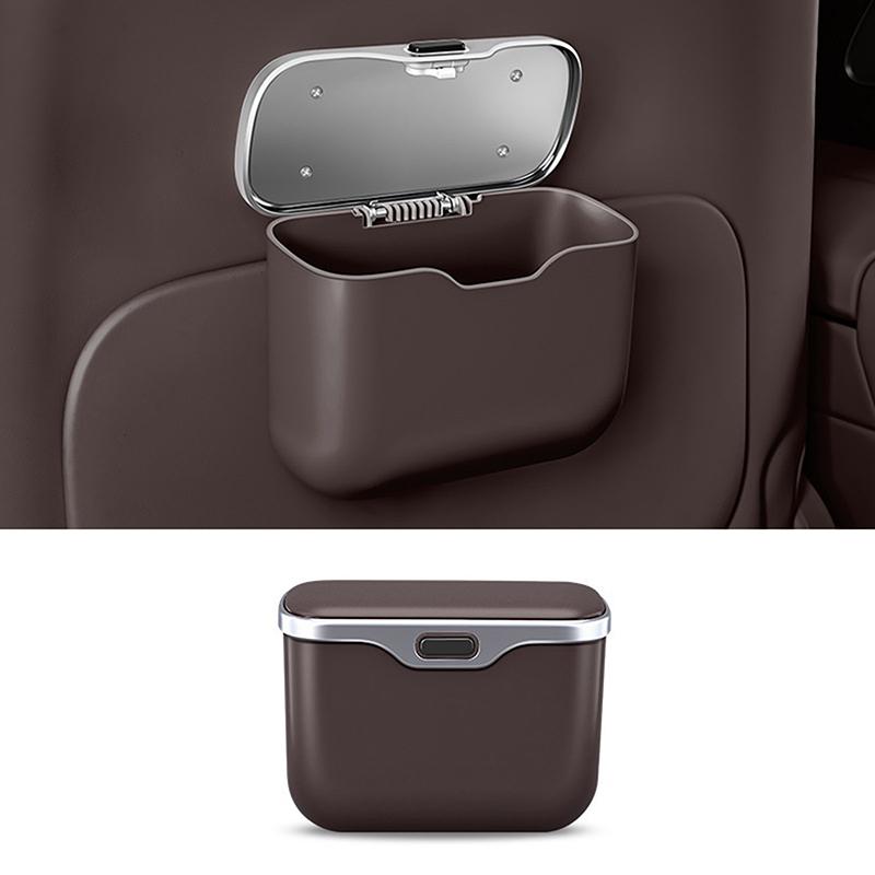 1pc Multifunctional ABS Car Trash Can - Universal Dry Wet Dual-Use Garbage Bin for Car Interior Storage