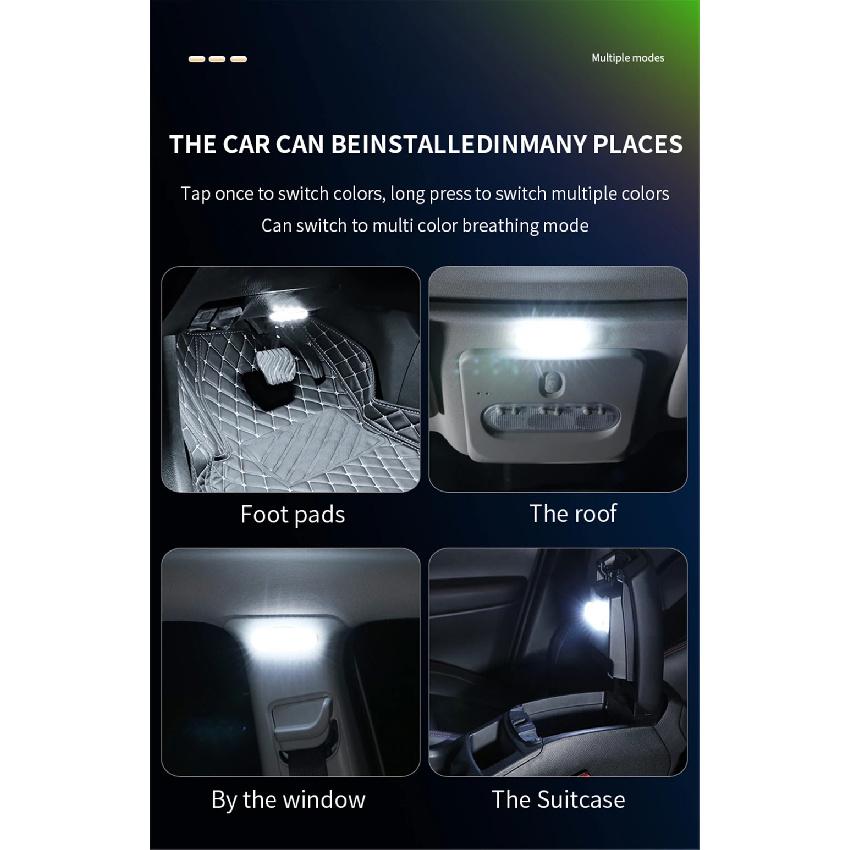 Touch Interior Light Car Reading Ceiling Light Magnetic Camper Trunk LED Interior Replacement Parts Car Interior Lighting