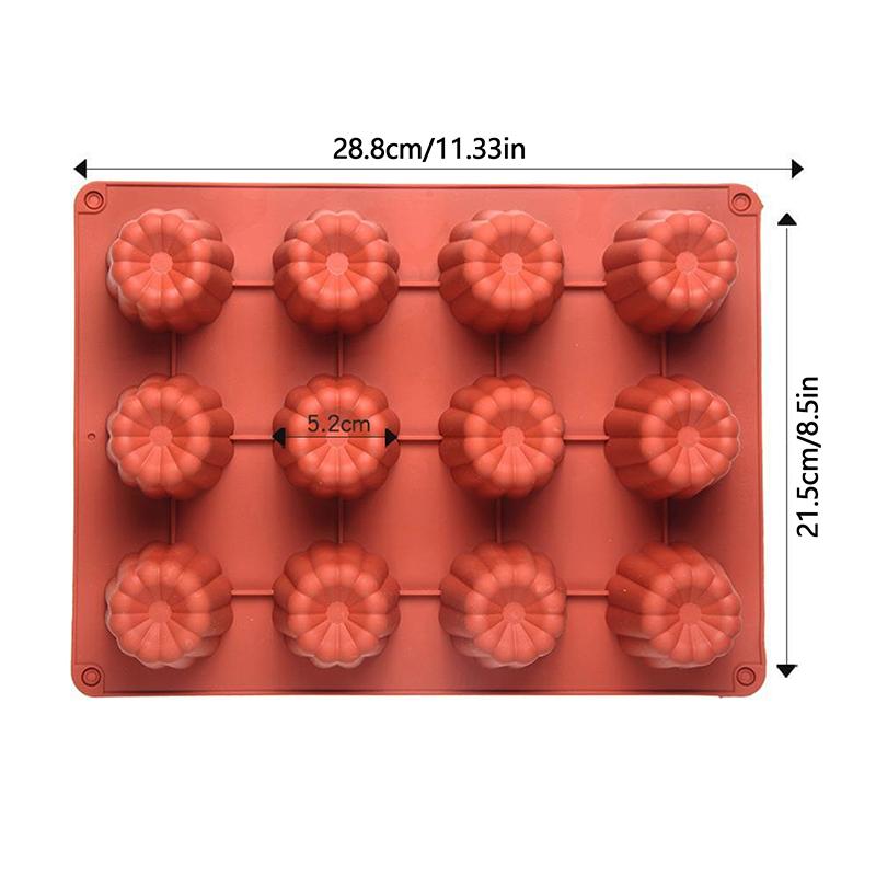 12/15 Holes Silicone Mold Muffin Cupcake Baking Tray Bordelais Fluted Cake Pudding Mold Diy Baking Kitchen Accessories