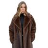 Europe, America, autumn and winter long mink coat warm thickened imitation fur coat daily versatile mink coat