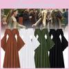 Elegant Renaissance Style Off Shoulder Ruffled Long Sleeve Dress For All Genders