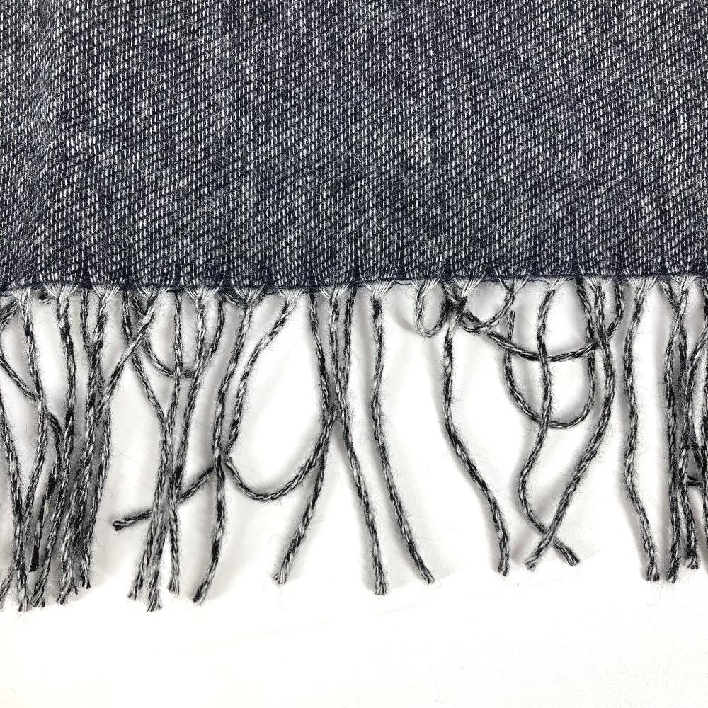 Louis Vuitton M77950 Monogram Muffler Monogram Giant fringe Scarf Cashmere Navy