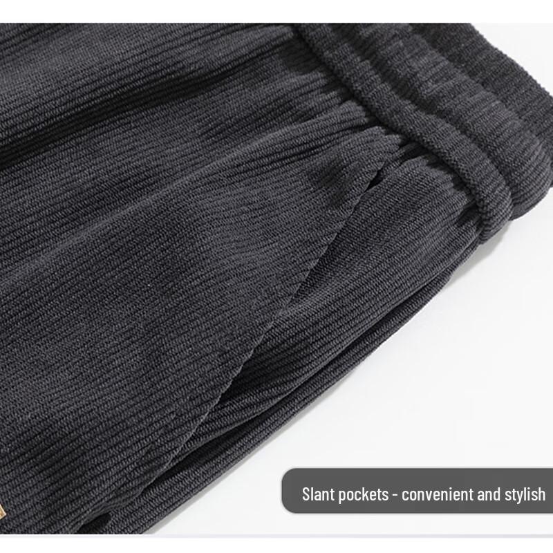 PLAYBOY Men's Breathable Drawstring Loose Straight-Leg Casual Pants