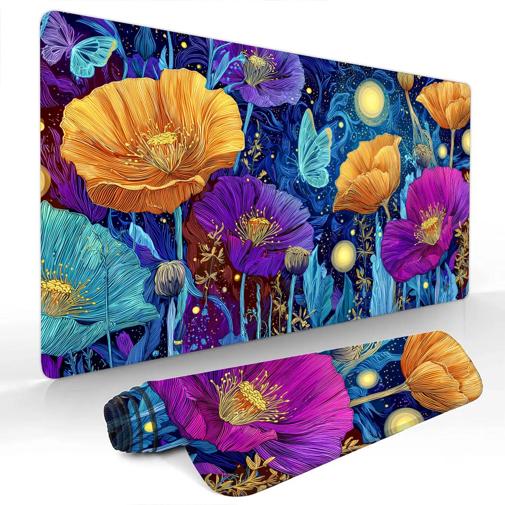 Mysterious Flower Patch Mouse Pad Large Computer Office Game Table Mats Rubber Antislip Xxl Mouse Mat Hdp Long Desk Pads