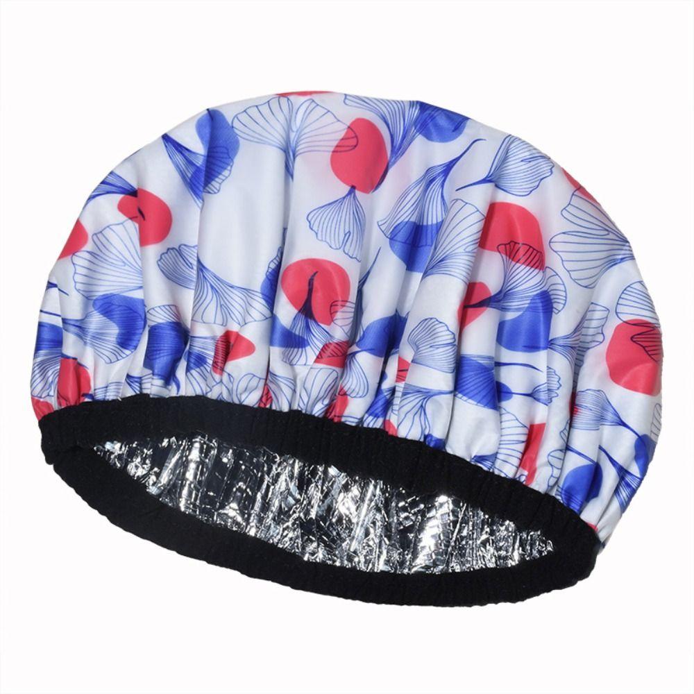 Thickened Self-heating Tin Foil Hat Shower Cap Smooth Hair Oil Baking Cap  Hair Salon