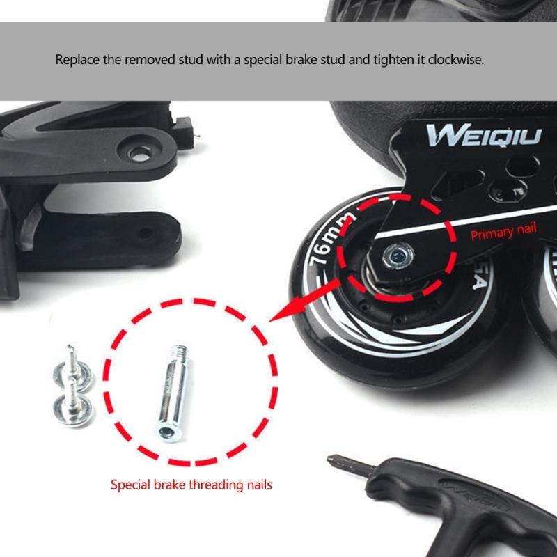 1Pc Inline Skate Roller Brakes Stopper Replacement Skate Roller Skate Brakes Block Adults Kids Inline Skate Part