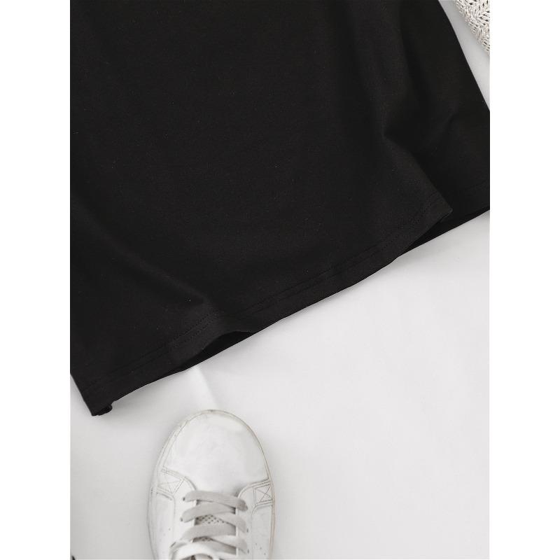 European sizes Vintage Chic Tee for Women - Casual Athletic T-Shirt - Round Neck, Machine Washable, All-Season, 1964 Letter Print Polyester