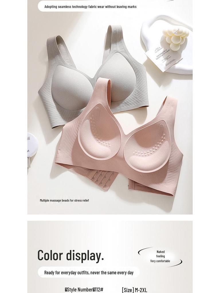 Barely There Comfort: Seamless Wireless Sports Bra with Beautiful Back and Anti-Sagging Support