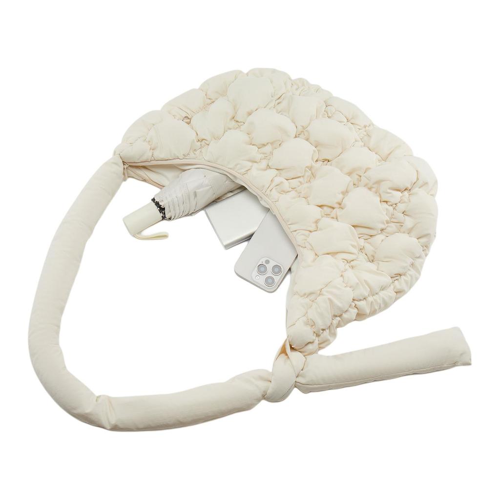 New LiNing Nylon Shoulder Bag, Crossbody Bag Regular Unisex Cream White ABDV367-2