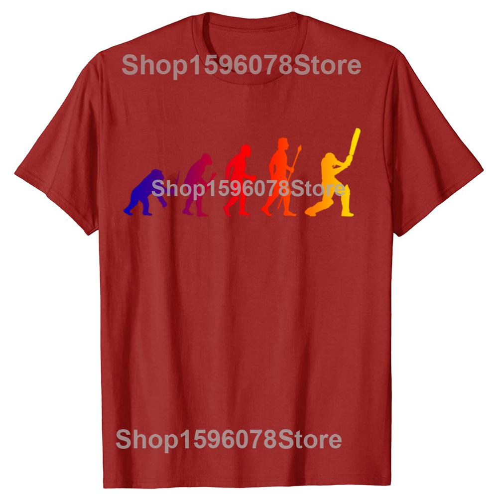 Funny Cricket Evolution of Man Graphic Tshirts Men Womens Fashion Casual Tshirt 100 Cotton Loose Oversized T Shirt S
