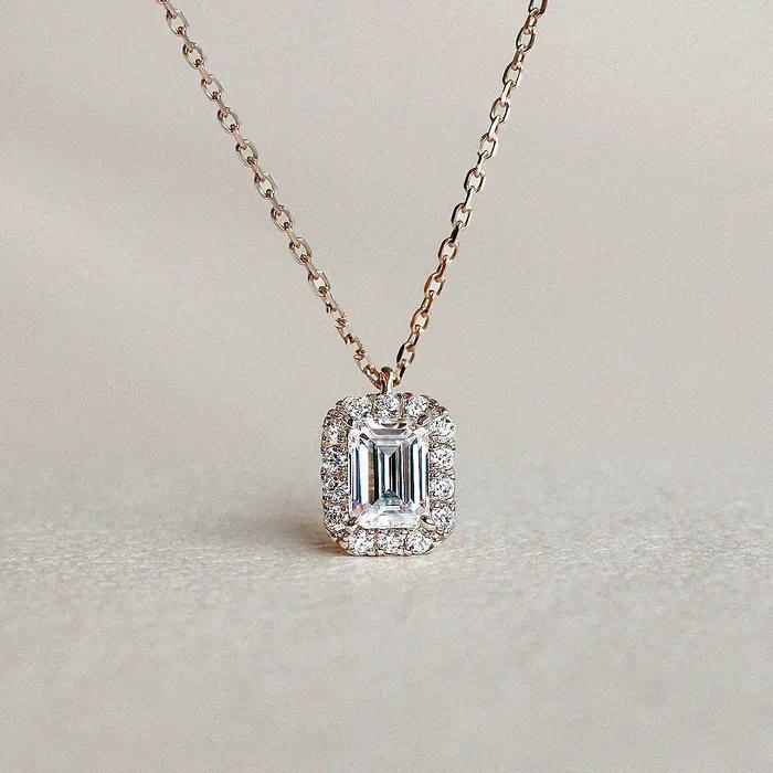 [14K/Moissanite] Lake Carat Necklace (0.5ct)