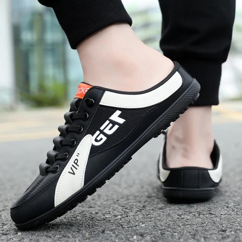 Men Casual Half Slippers 2025Men Fashion Soft-soled Bottom Shoes Slip-On Support Shoes Lazy Walking Sneakers Zapatos Hombre