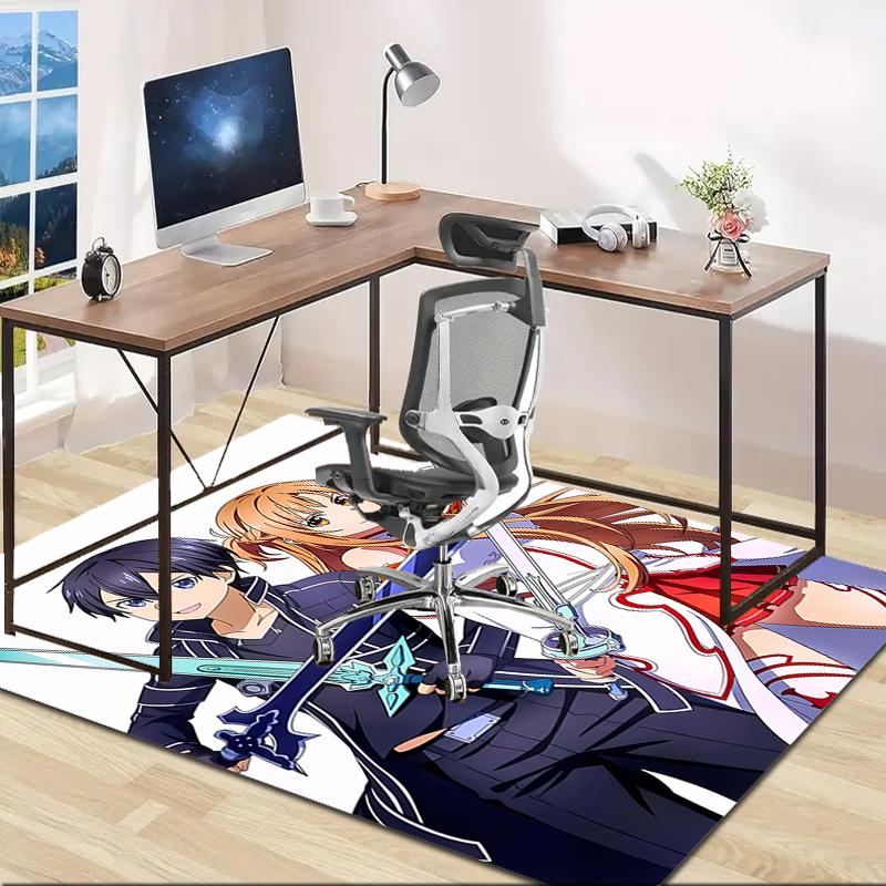 1pc Sword Art Online1 Design Area Rug - Non-Slip, Soft & Cozy Floor Mat for Living Room, Bedroom, Office - Indoor/Outdoor Decorative Carpet