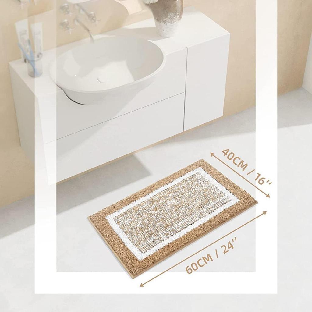 Coral Fleece Emboss Bathroom Cashmere Thickening Mat Bath Non-slip Carpets In Wash Basin Bathtub Side Floor Rug Shower Room Doormat Memory Foam 3D Pad