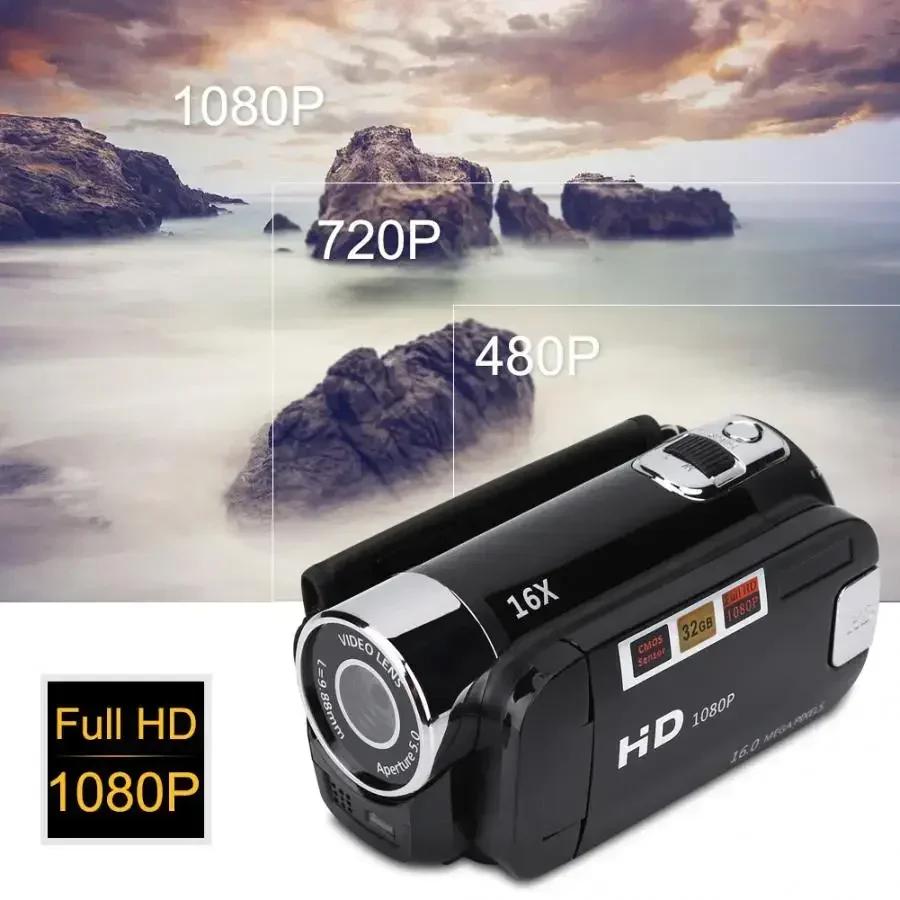 Cameră Digitală Full HD 1080P, Înregistrator Video DV cu Ecran Rotativ 270°, Cameră Video Digitală cu Ecran Tactil de 2,7 inci, Zoom Digital 16x.