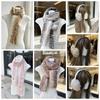 Soft Fluffy Deer Patterned Faux Fur Scarf Thick Warm Plush Earmuffs  Shopping Trip