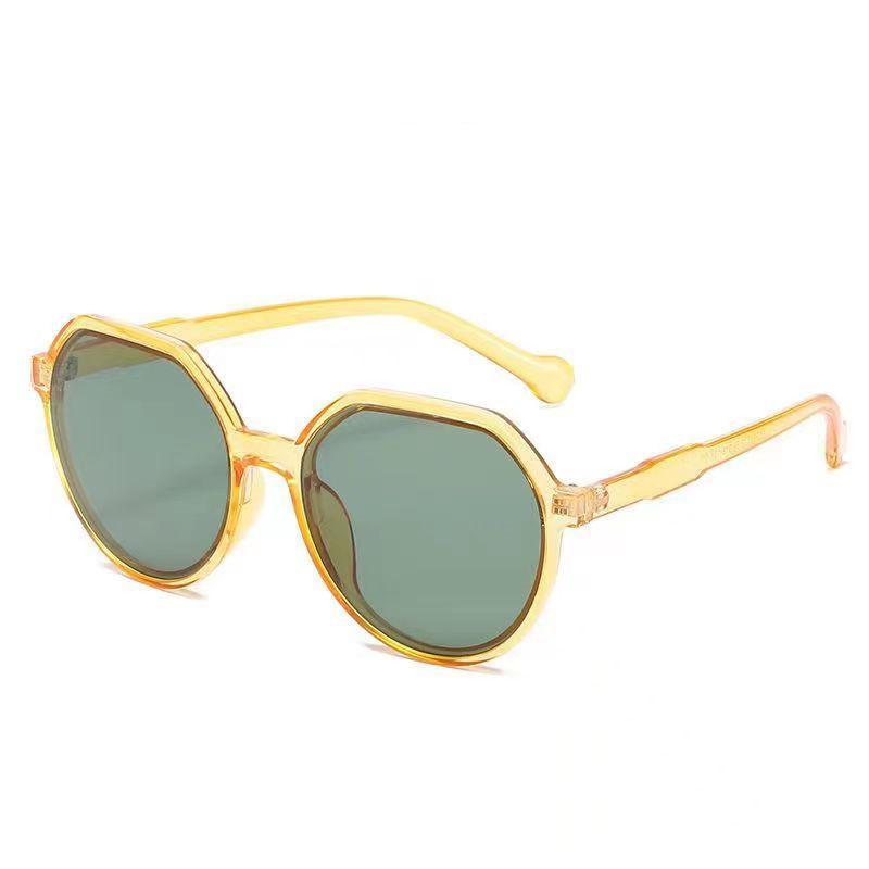 Trend Round Sunglasses Milk Tea White Sunglasses Glasses 7758 With