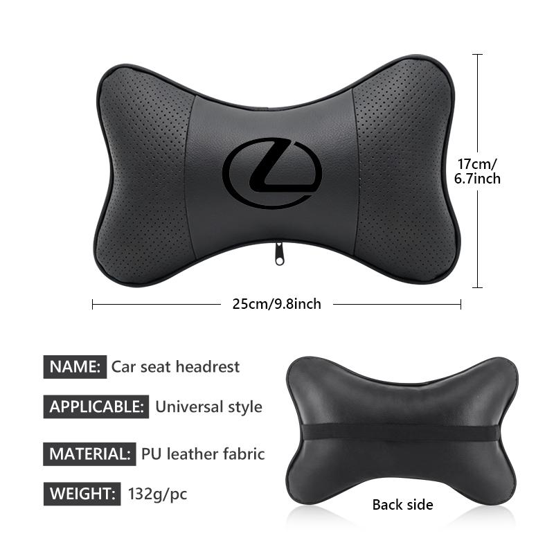 For Lexus Car Seat Leather Headrest Neck Cushioning Support Head Pillow