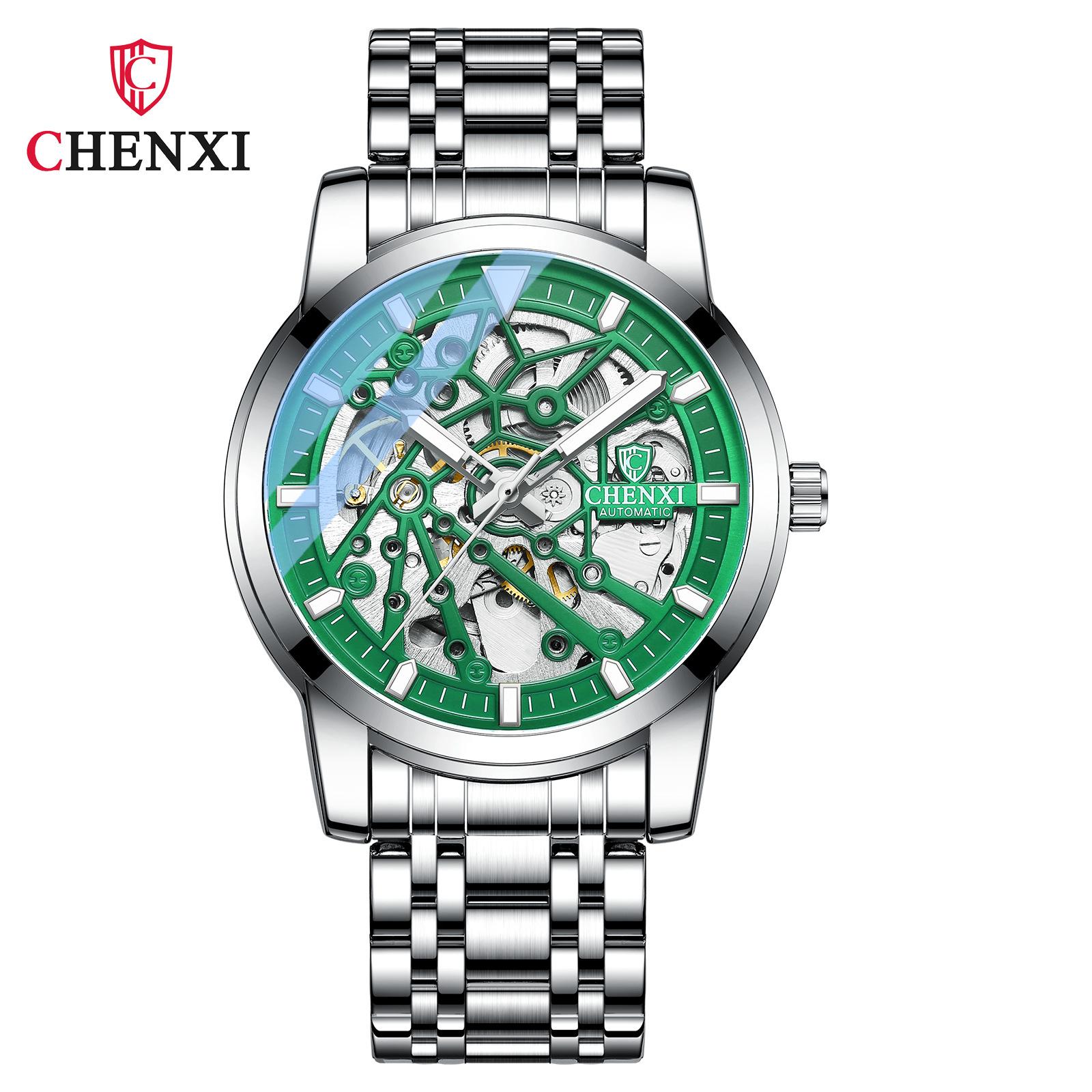 

Новые роскошные мужские часы ТОП-бренда с коробкой, автоматические мужские водонепроницаемые мужские механические часы со стальным ремнем, светящиеся