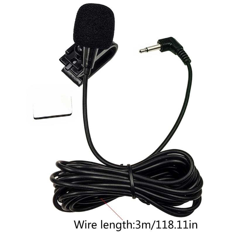 3m Professionals Car Audio Microphone 2.5mm/3.5mm Clip Jack Plug Mic Stereo Mini Wired External Microphone For Auto DVD