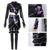 Kpop Demons Hunters Rumi Cosplay Costume Wig Black Leather Battle Suit Adult Women Coat Pants Belt Gloves Halloween Party