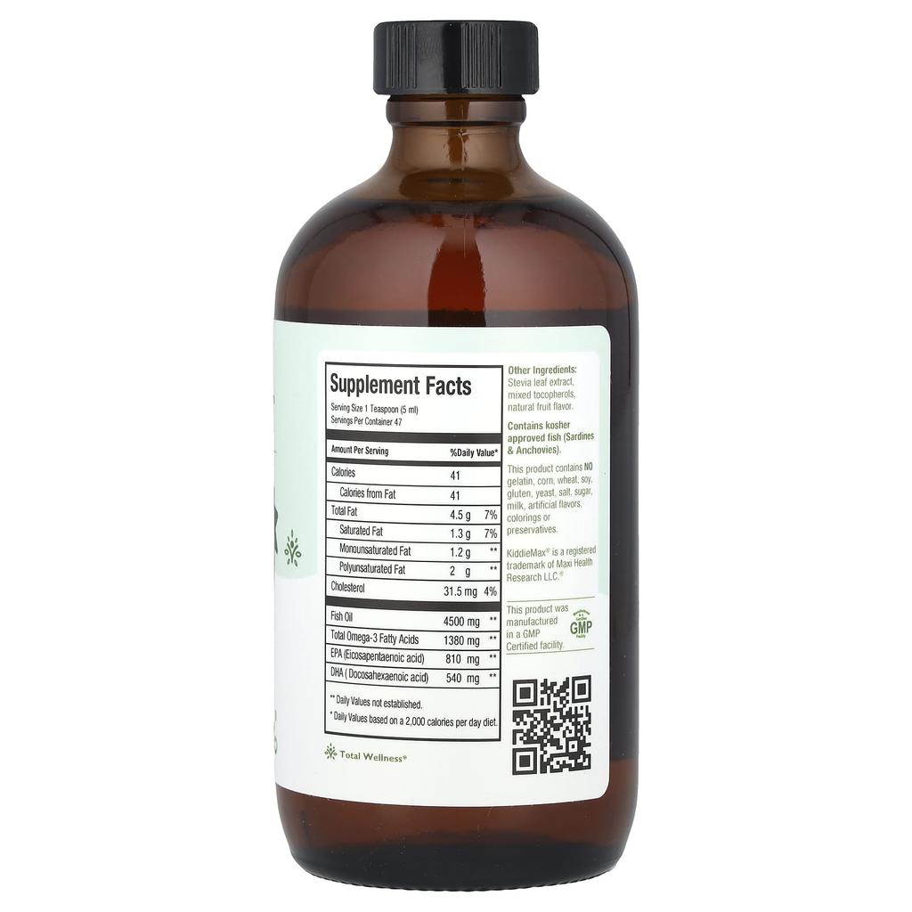Maxi Health, KiddieMax® Maxi Omega-3™, Natural Fruity Burst, 8 fl oz (237 ml)