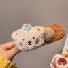 2pcs Autumn Winter Plush Teddy Bear Hair Clips - Large Duckbill Clips for Women, Cute Back Hair & Bangs Styling Accessories