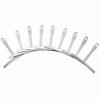 9Pcs Stainless Steel Guitar T-ruler Arc Measurement Understring Radius Gauge  Guitar Repair