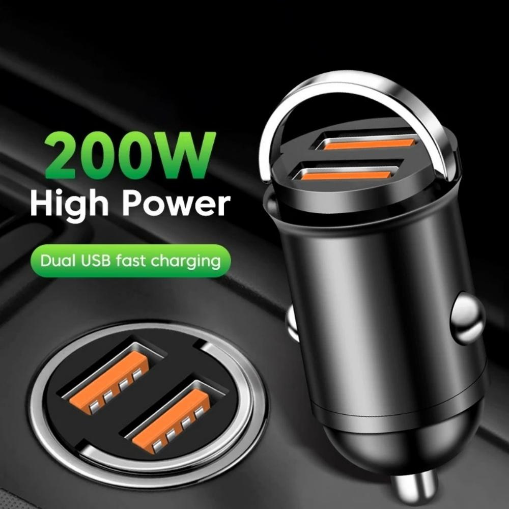 PD 200W USB Car Charger Fast Charging Auto Mobile Phone Adapter QC 3.0