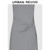 UR2026 Women's Trendy Twist Knot U-Neck Slim Fit Summer Dress
