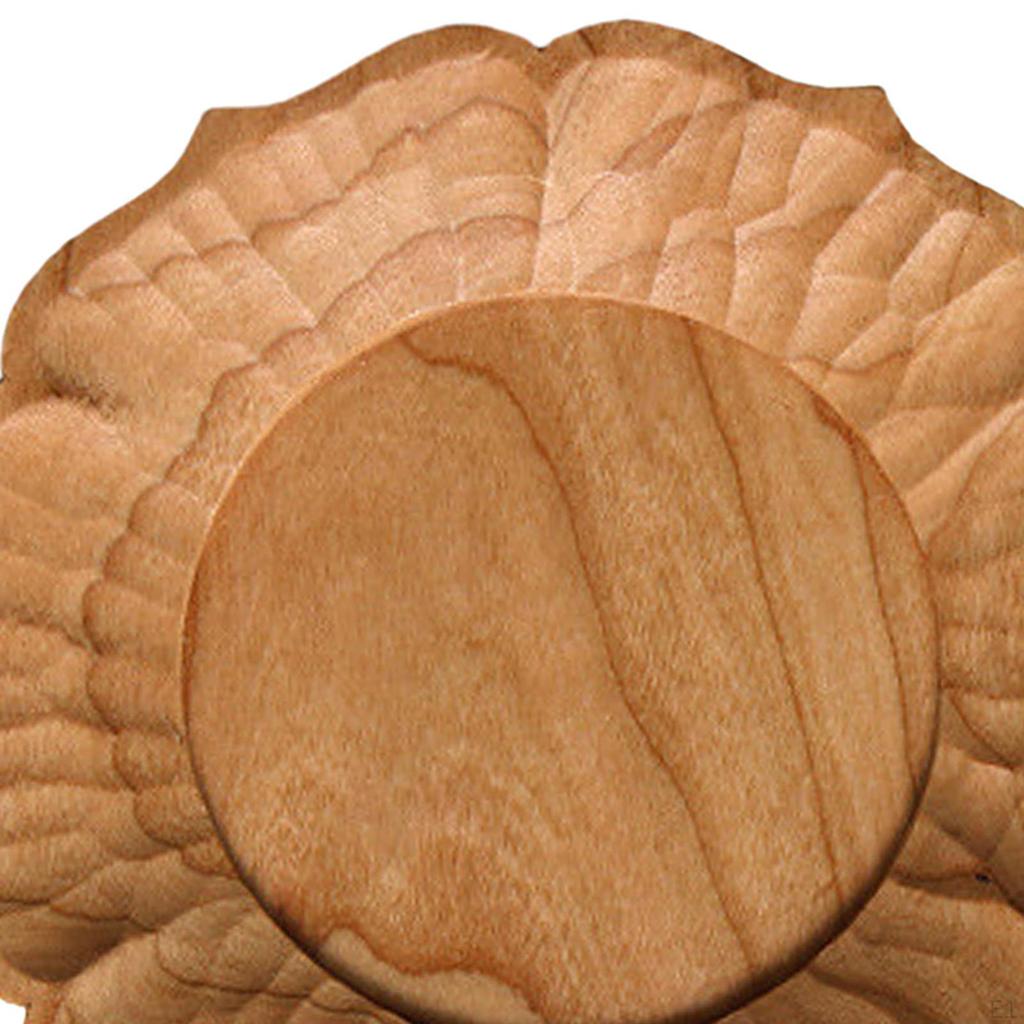 Mini Wood Tray Cheese Plate Multifunctional 13cm Decoration Tea Coffee for Bedroom Dresser