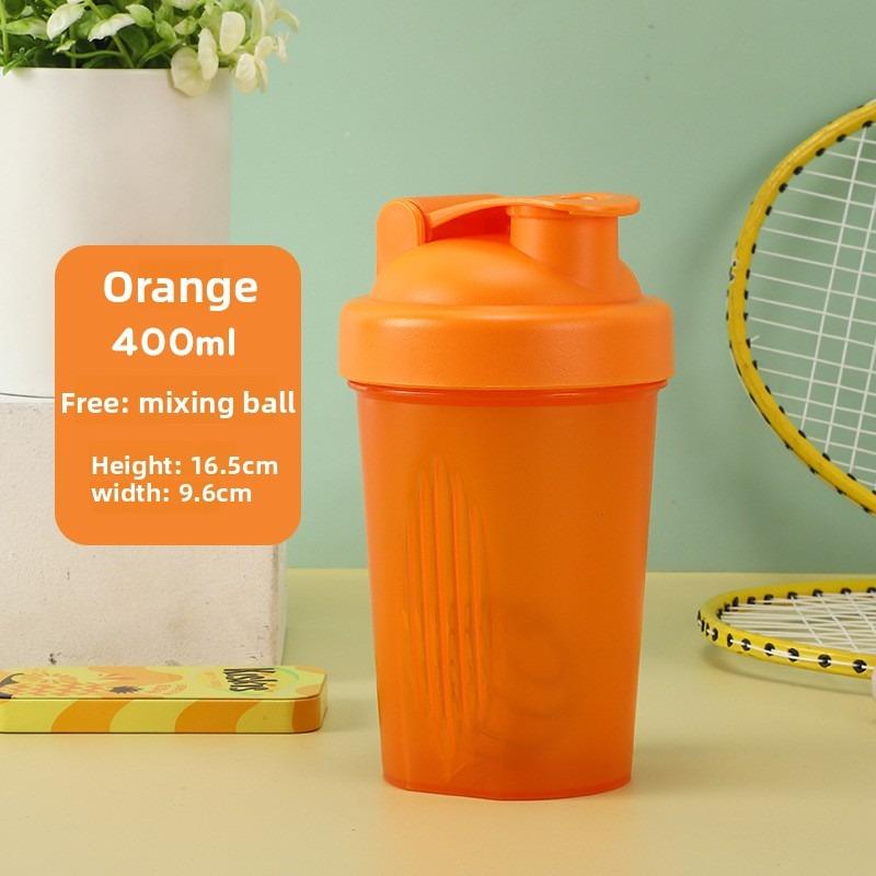 

Мерный стакан, Стакан для спортзала, С напечатанной шкалой, Стакан-шейкер, Стакан для протеиновых коктейлей с молоком, Спортивный стакан для воды, Шейкер 400ml оранжевый