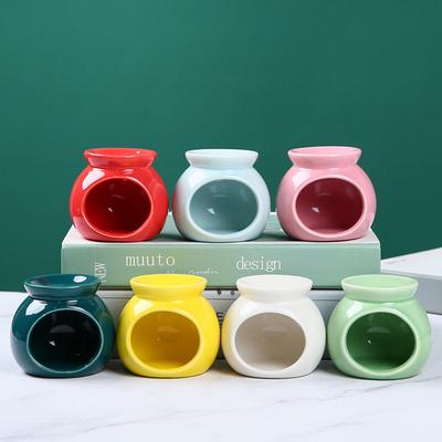 Essential Oil Burner Small Ceramic Tealight Candle Holder Scented Wax Melt Warmer Desk Aromatherapy Diffuser for Home Fragrance Decor