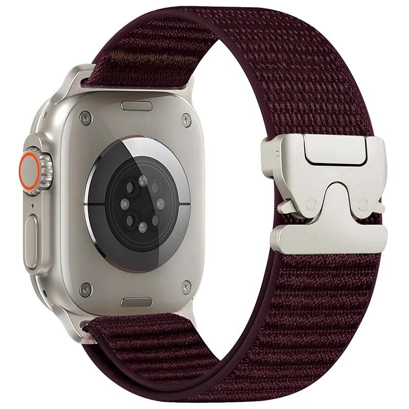 

Нейлоновый спортивный ремешок для Apple Watch Ultra3/2/1 49мм 42 46 45 38 40 41мм Браслет с парашютной пряжкой для Iwatch Серии 11 10 9 8 7 SE3 38mm40mm41MM