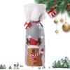 Christmas Fabric Wine Bottle Covers Reusable Festive Holiday Decoration Wine Bottle Cover For Christmas For Wedding Birthday
