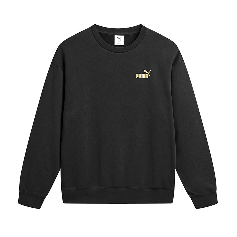 PUMA Sweatshirts Men s Black Crew Neck Moderate 634675-01 L