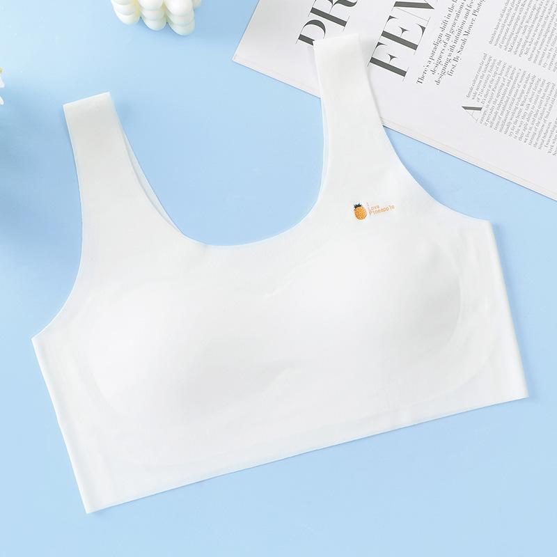 Teen puberty development small vest bra without steel rim splicing comfortable breathable anti-light underwear